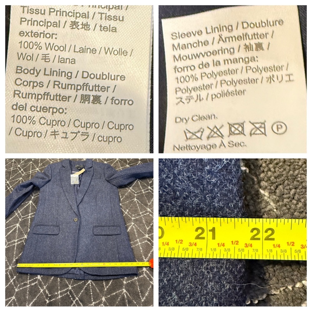 NWT! J. Crew Alfie blazer in navy English wool herringbone - Picture 10 of 11